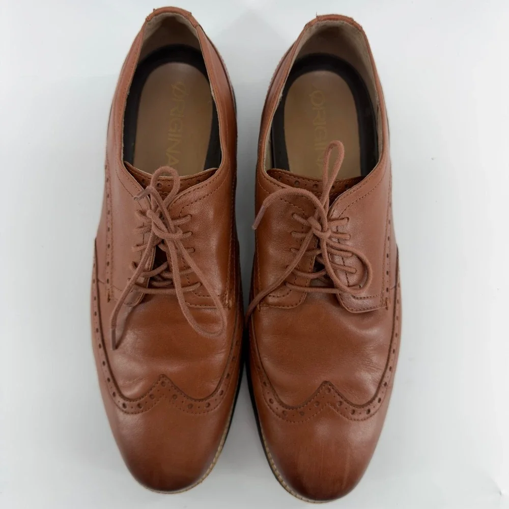 Cole Haan Original Grand Wingtip Oxford British Tan Leather Mens 13 W